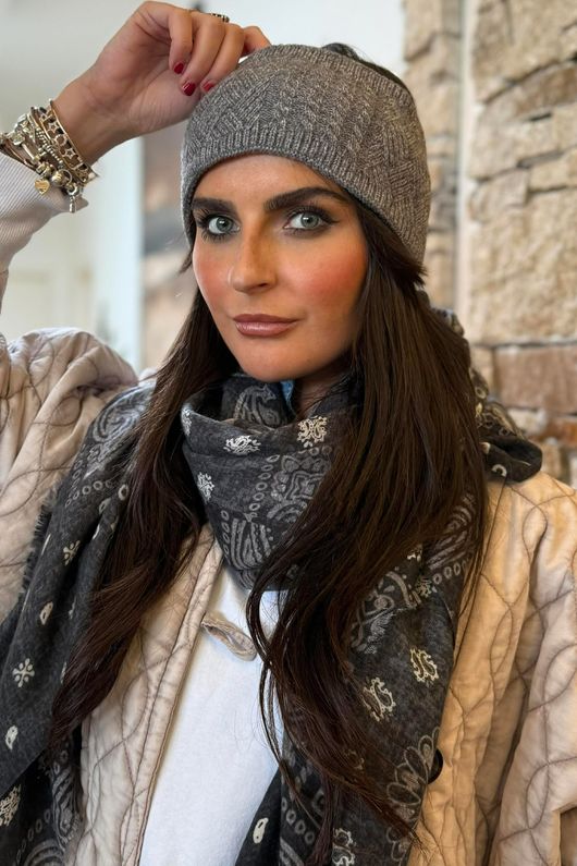 Balmoral Stretch Knit Headband Slate /20=